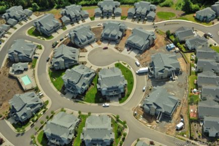 aerial view of suburban neighbourhood - Portland