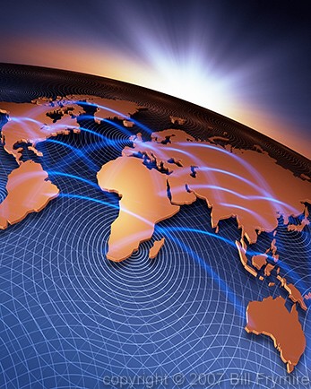 wireless network  world map