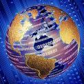 golden digital globe