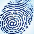 at sign in thumbs print