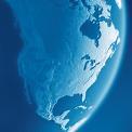 relief globe of North America