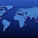 blue world map