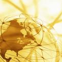 wire world globe with connections